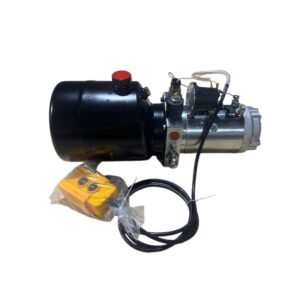 DC Hydraulic Power Unit with 4L Steel Round Tank, 9/16" SAE Outlet & 4M Control Cable – Customizable