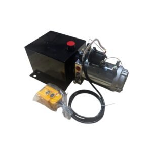 DC Hydraulic Power Unit with 8L Steel Reservoir and 4m Cable Hand Control, Customizable