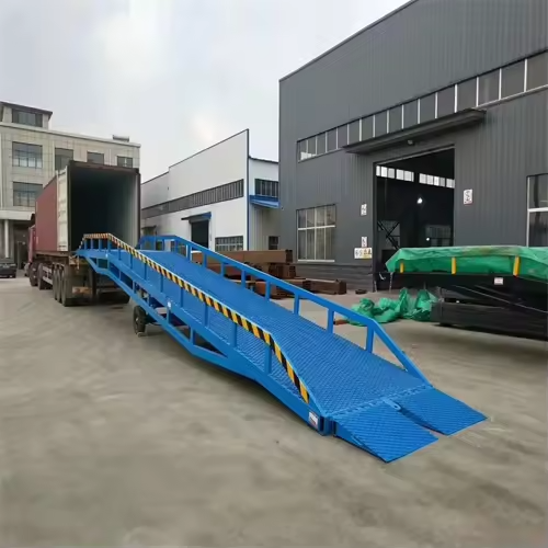 Hydraulic Container Loading Dock Ramp for Forklifts and Trucks